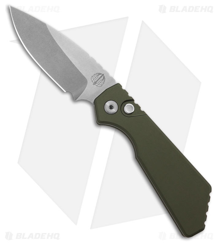 Pro-Tech PT Automatic Knife Green Aluminum MagnaCut Flat