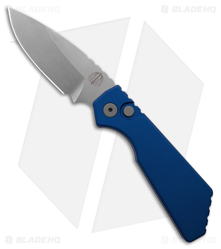 Strider + Pro-Tech PT | Auto Knife | Blue | Stonewash Blade