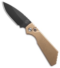 Strider + Pro-Tech PT Automatic Knife Bronze Al (3.25" Black)