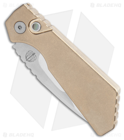 Strider + Pro-Tech PT Automatic Knife Bronze Al (2.75" Compound Mirror)