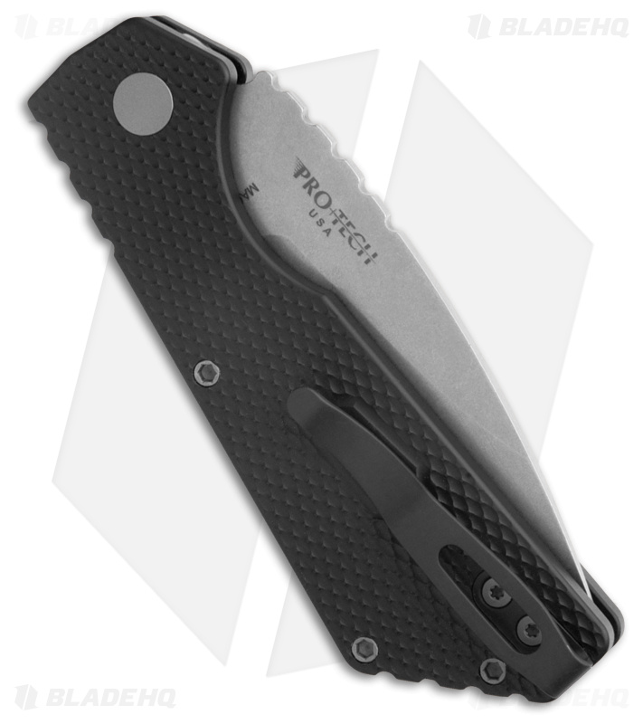 Strider + Pro-tech PT MagnaCut Automatic Knife Knurled Black (2.75" Stonewash)