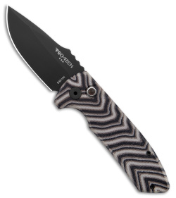 Pro-Tech Custom SBR Automatic Unique Zebra Micarta (2.6" Black DLC)