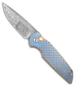 Pro-Tech TR-3 Custom Automatic Knife Titanium Fish Scale (3.5" Compound)