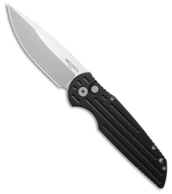 Pro-Tech TR-3 Drop Point Automatic Knife Black Aluminum (3.5" Stonewash S45VN)