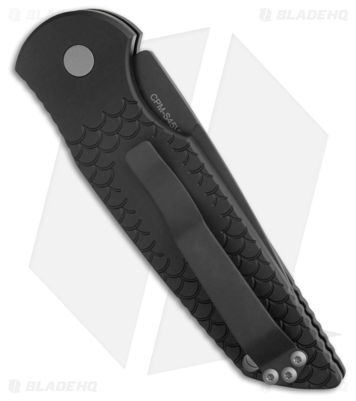 Pro-Tech TR-3 X1 Military Issue Automatic Knife Fish Scale + Safety (Black) 