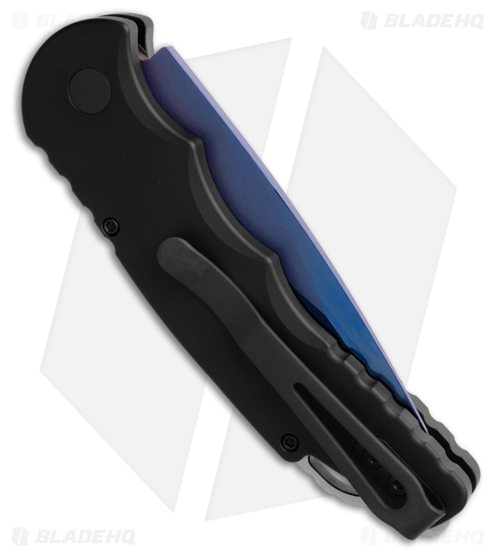 Pro-Tech TR-5 Automatic Knife Black Smooth Aluminum (3.25" Sapphire)