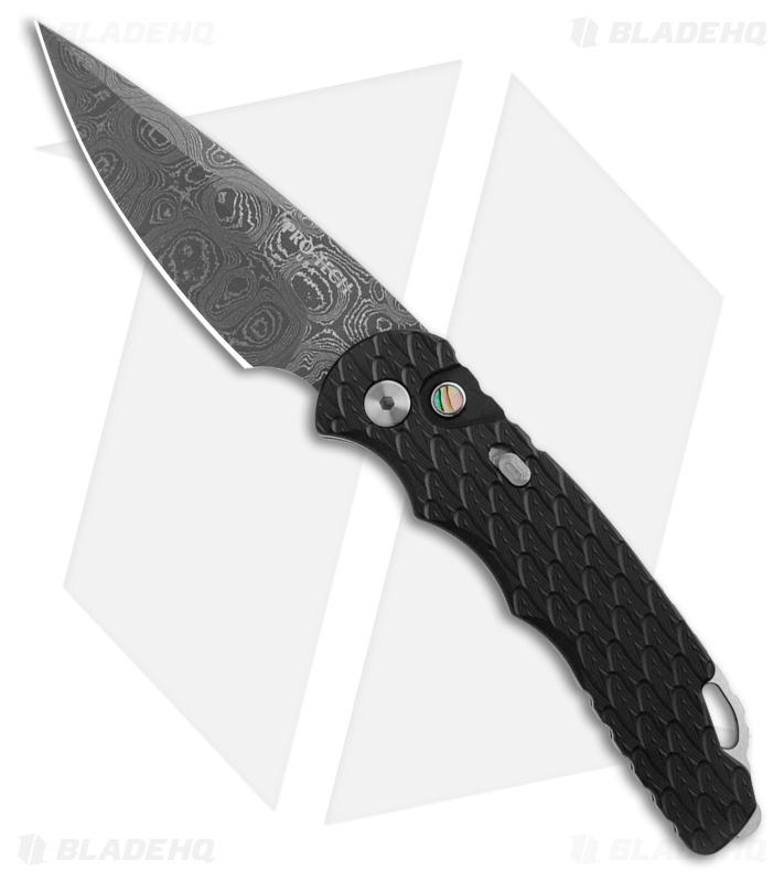 Pro-Tech TR-5 Custom Automatic Knife Black Feather (3.25" Damascus)T530-DAMA