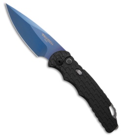 Pro-Tech TR-5 Limited Automatic Knife Black Feather Textured (3.25" Sapphire)