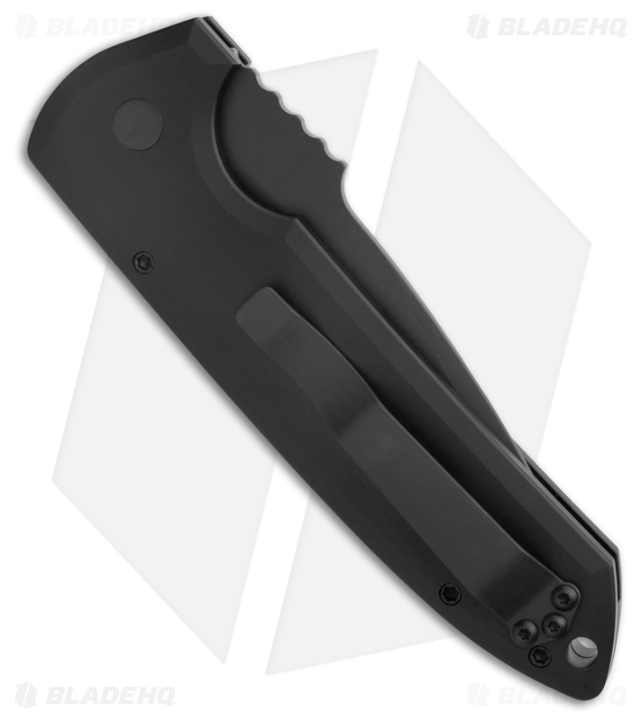 Pro-Tech Les George Rockeye Auto Operator Knurled Black (3.4" Black S35VN)