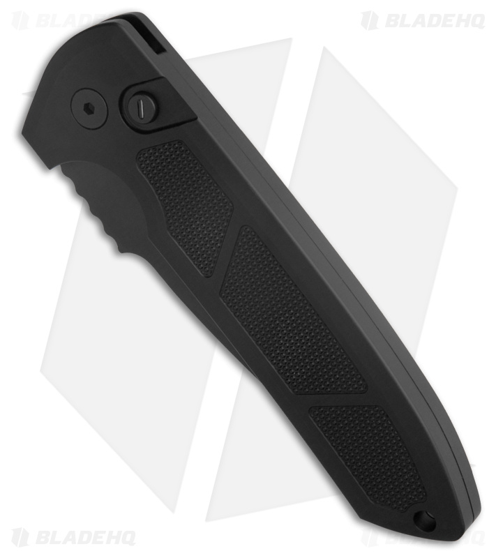 Pro-Tech Les George Rockeye Auto Operator Knurled Black (3.4" Black S35VN)