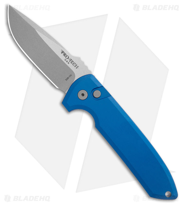 Protech Les George Rockeye Auto Knife Blue LG301 - Blade HQ