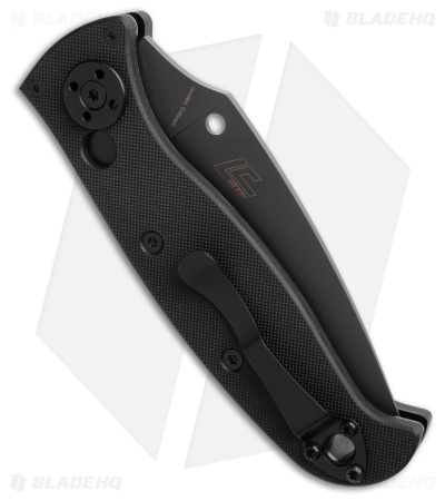 Spyderco Autonomy 2 Automatic Knife Black G-10 (3.5" Black Serr LC200N) 