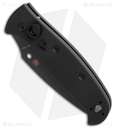 Spyderco Autonomy 2 Automatic Knife Black G-10 (3.5" Black Serr LC200N) 