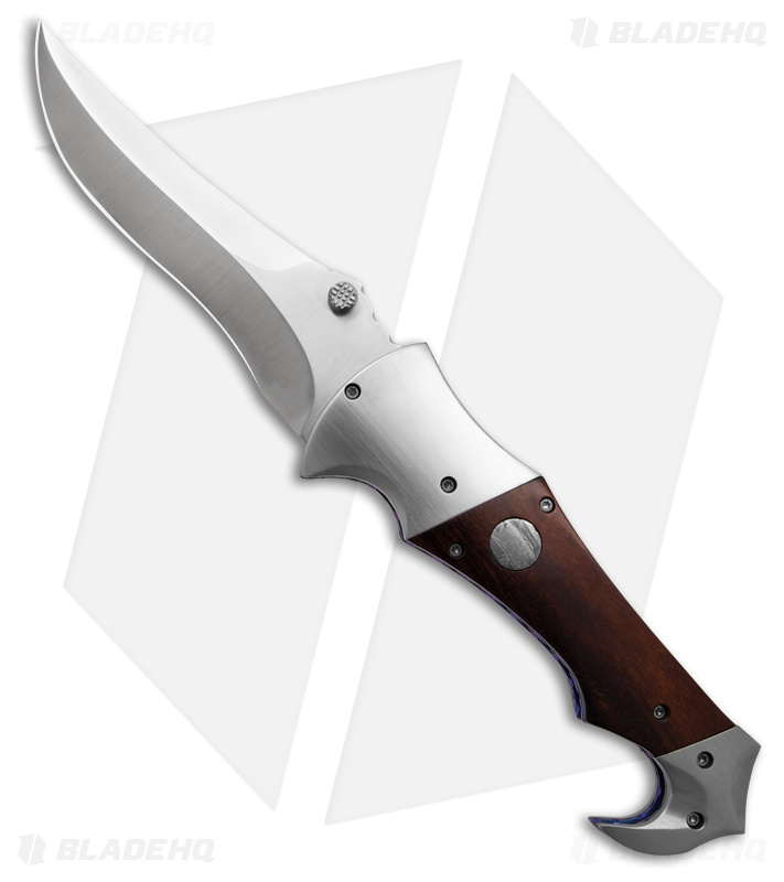 Cory Vallotton Custom Osiris Automatic Knife Iron Wood/Meteorite (4.2" Satin)
