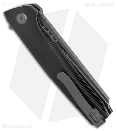 Bestech Knives Slyther Liner Lock Knife Black G-10 (3.7" Titanized Gray) BG51A-2