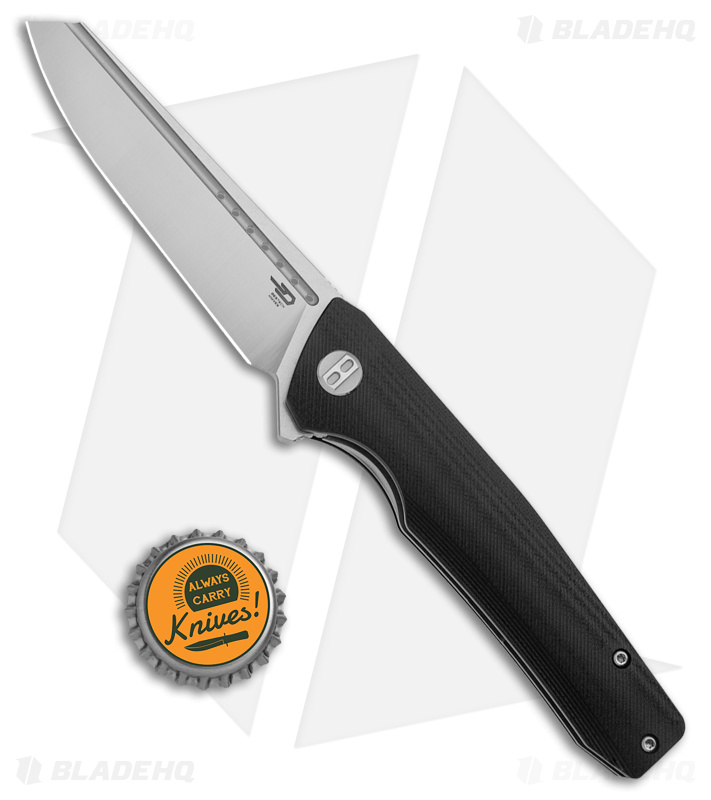 Bestech Knives Slyther Liner Lock Knife Black G-10 (3.7" Satin) BG51A-1