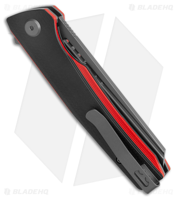 Bestech Slyther Liner Lock Knife Black/Red G-10 (3.7" Titanized Gray) BG51C