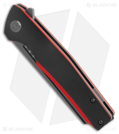 Bestech Slyther Liner Lock Knife Black/Red G-10 (3.7" Titanized Gray) BG51C