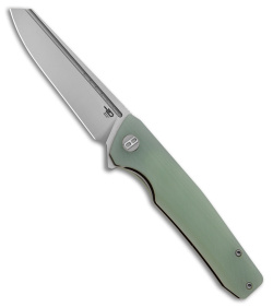 Bestech Knives Slyther Liner Lock Knife Natural Jade G-10 (3.7" Satin) BG51B-1