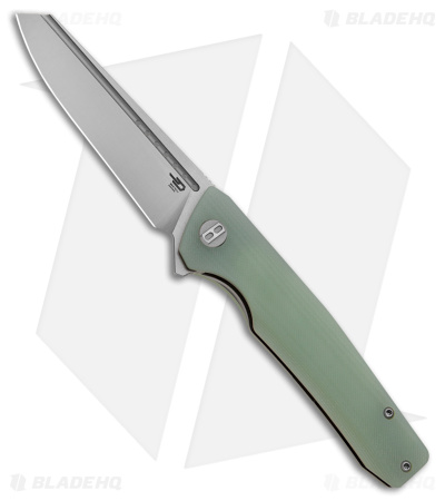 Bestech Knives Slyther Liner Lock Knife Natural Jade G-10 (3.7" Satin) BG51B-1