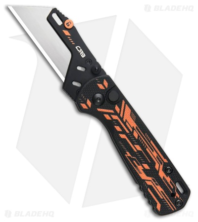 CJRB Boxer Button Lock Utility Knife Black Mechanical G-10 (2.4" Utility)