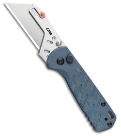 CJRB Boxer Button Lock Utility Knife Blue Ripple G-10 (2.4" Utility)