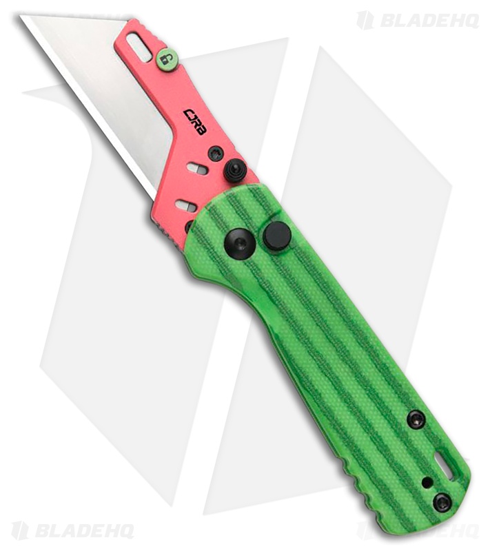 CJRB Boxer Utility Knife Green Watermelon G-10