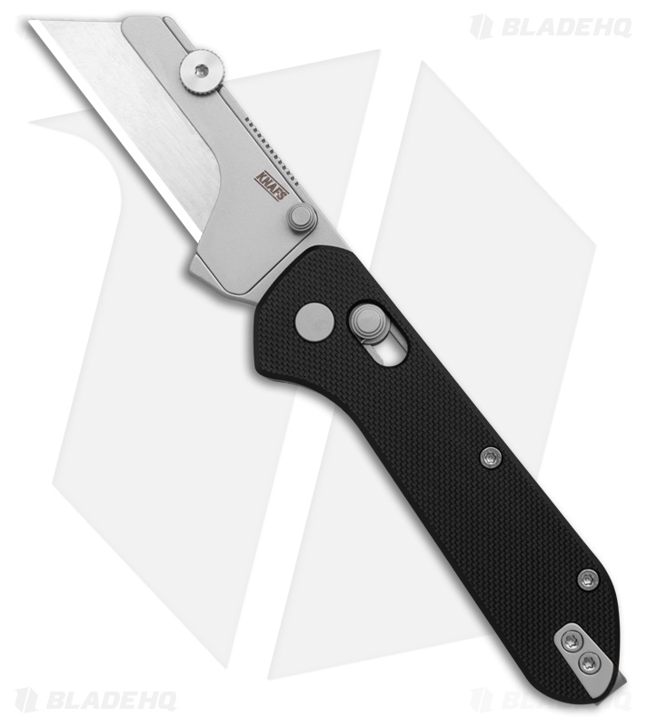 KNAFS Yuti Crossbar Lock Utility Knife Black G-10 (2" Satin)
