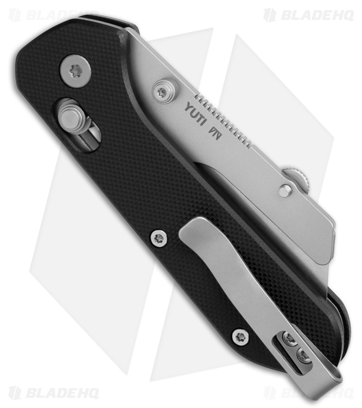 KNAFS Yuti Crossbar Lock Utility Knife Black G-10 (2" Satin)