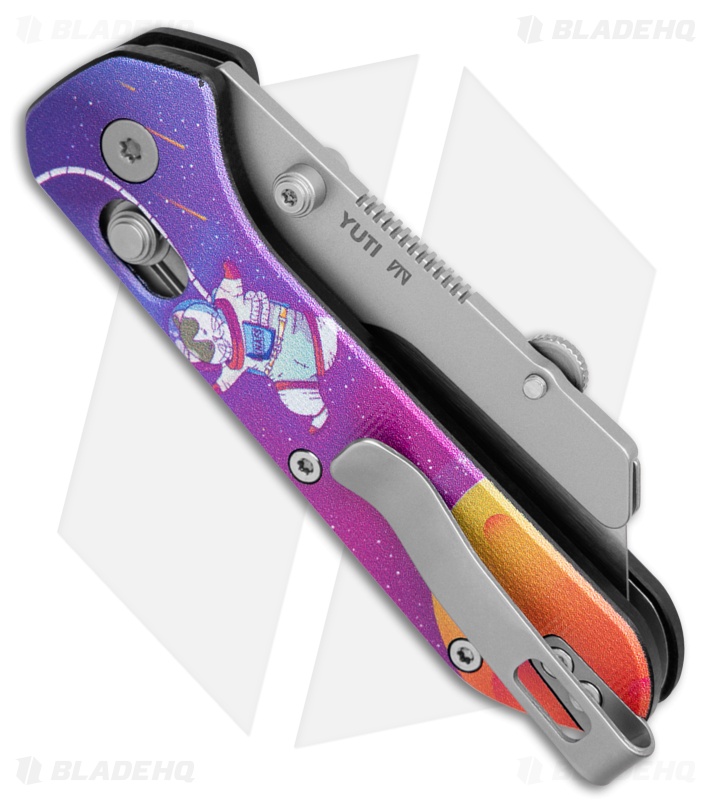 KNAFS Yuti Crossbar Lock Utility Knife Kitty Cosmo Crew G-10 (2" Satin)