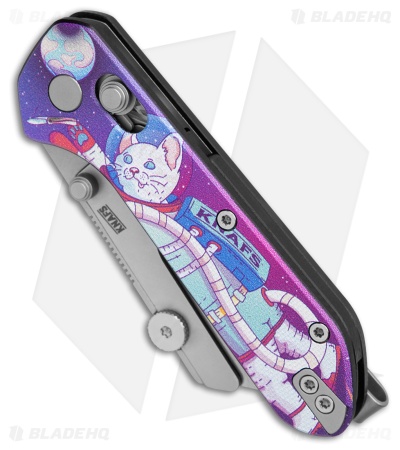KNAFS Yuti Crossbar Lock Utility Knife Kitty Cosmo Crew G-10 (2" Satin)