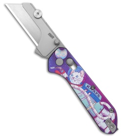 KNAFS Yuti Crossbar Lock Utility Knife Kitty Cosmo Crew G-10 (2" Satin)