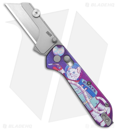 KNAFS Yuti Crossbar Lock Utility Knife Kitty Cosmo Crew G-10 (2" Satin)