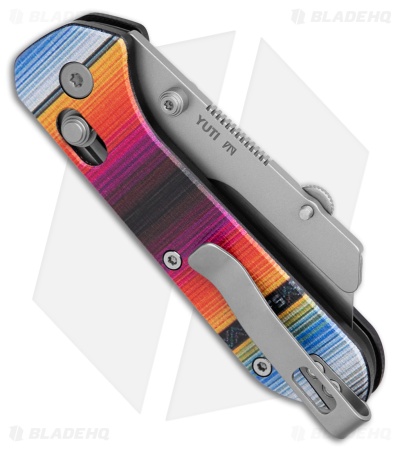 KNAFS Yuti Crossbar Lock Utility Knife Mexican Blanket G-10 (2" Satin)