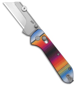 KNAFS Yuti Crossbar Lock Utility Knife Mexican Blanket G-10 (2" Satin)