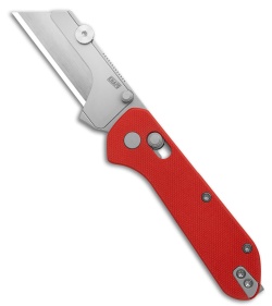 KNAFS Yuti Crossbar Lock Utility Knife Red G-10 (2" Satin)
