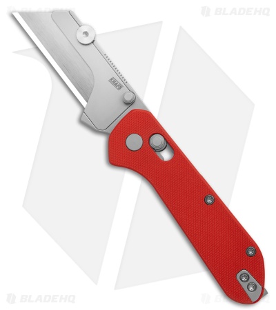 KNAFS Yuti Crossbar Lock Utility Knife Red G-10 (2" Satin)