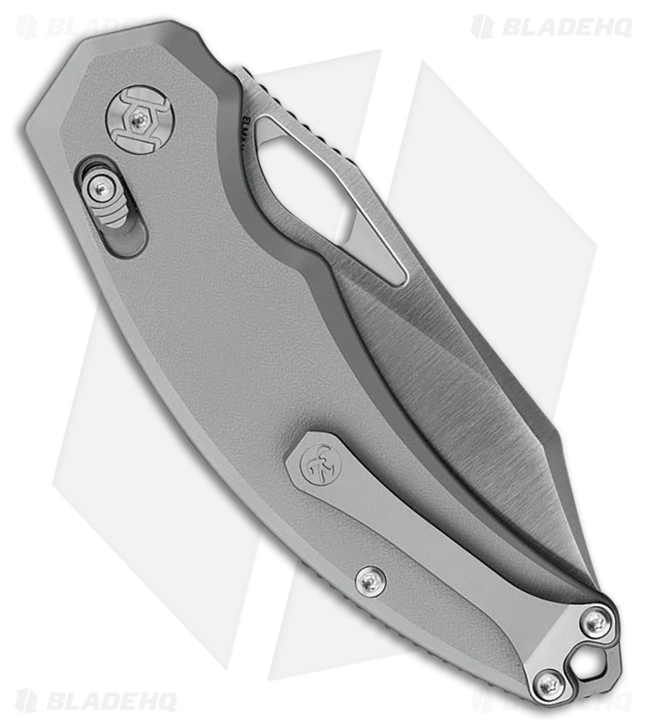 Kunwu Knives X-Padre XT Lock Knife Gray Orange Peel Titanium (3.3" Satin)