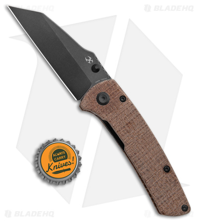 Kansept Knives Main Street Liner Lock Knife Brown Micarta (2.2" Black)