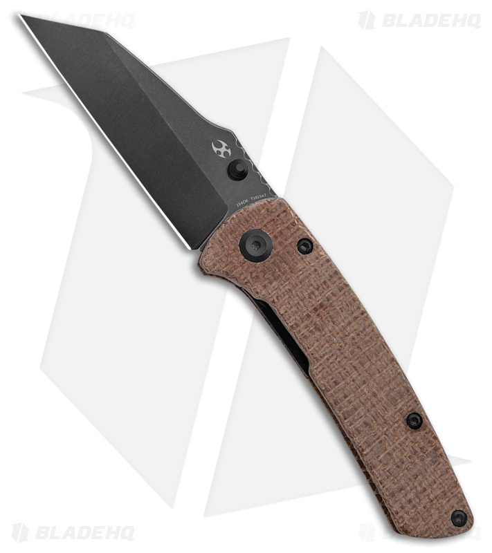 Kansept Knives Main Street Liner Lock Knife Brown Micarta (2.2" Black)