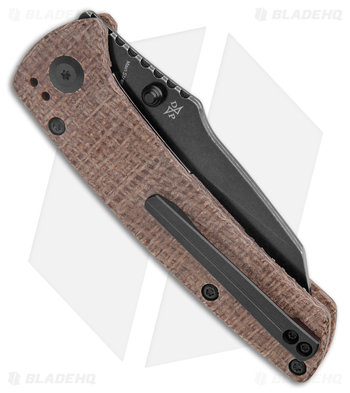 Kansept Knives Main Street Liner Lock Knife Brown Micarta (2.2" Black)