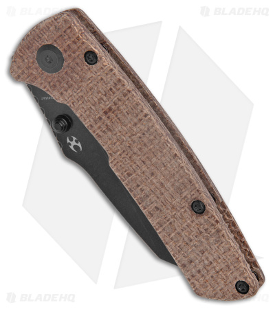 Kansept Knives Main Street Liner Lock Knife Brown Micarta (2.2" Black)