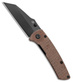 Kansept Knives Main Street Liner Lock Knife Brown Micarta (2.2" Black)