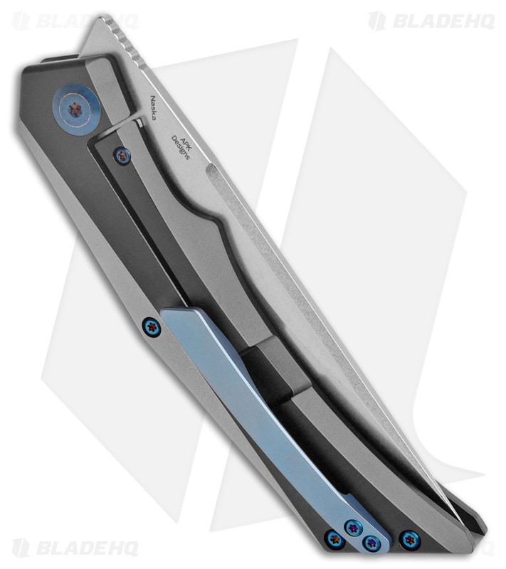 Kansept Naska Frame Lock Knife Two-Tone BB Ti SW - Blade HQ