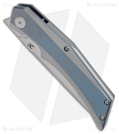 Kansept Knives Naska Frame Lock Knife Blue BB Ti (3.75 Satin S35VN) 