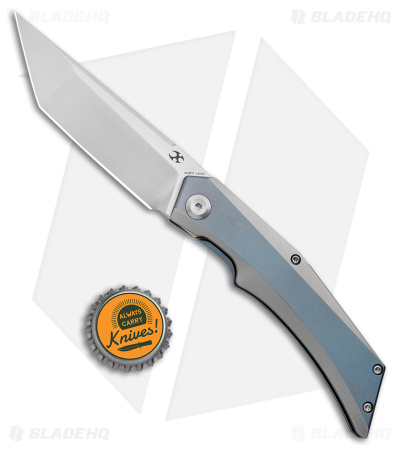 Kansept Knives Naska Frame Lock Knife Blue BB Ti (3.75" Satin S35VN)