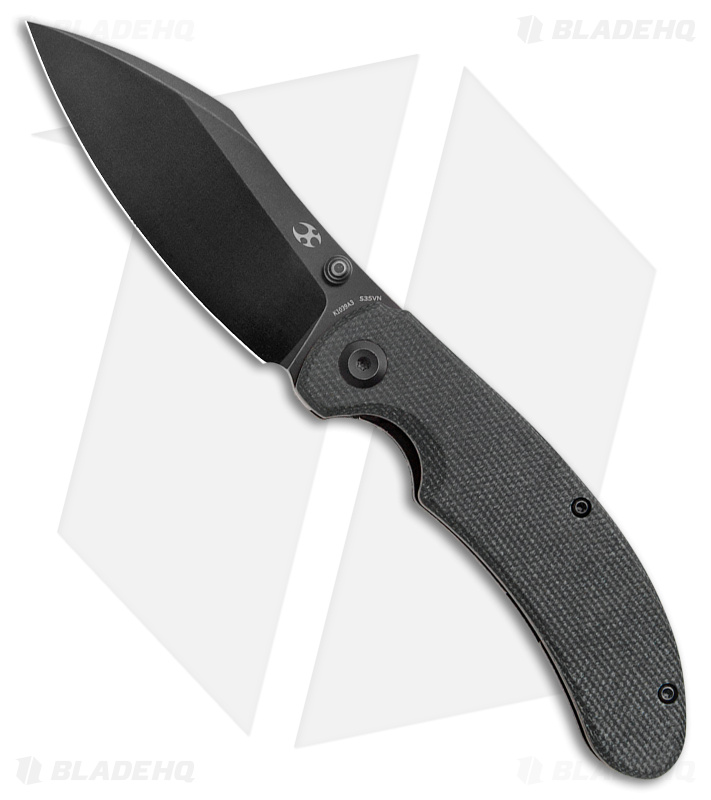 Kansept Knives Nesstreet Liner Lock Knife Black Micarta (3.5" Black S35VN) 