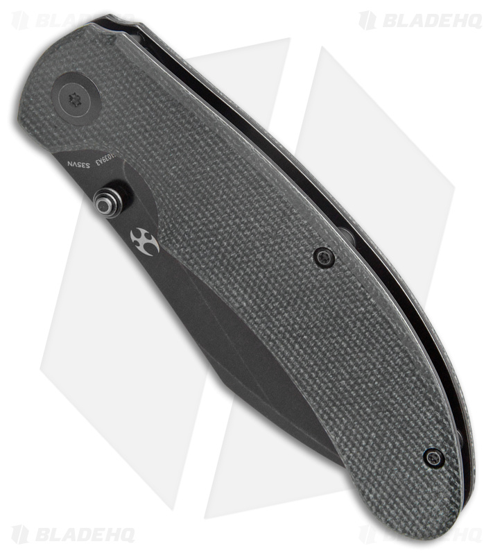 Kansept Knives Nesstreet Liner Lock Knife Black Micarta (3.5" Black S35VN) 