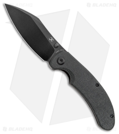 Kansept Knives Nesstreet Liner Lock Knife Black Micarta (3.5" Black S35VN) 