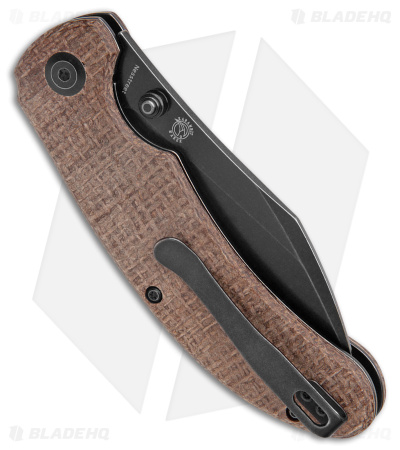 Kansept Knives Nesstreet Liner Lock Knife Brown Micarta (3.5" Black S35VN) 